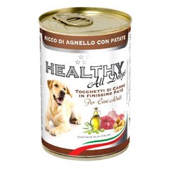 Healthy (Хэлси) All days - Консервированный корм с ягненком и картошкой для собак (паштет с кусочками) 400 г