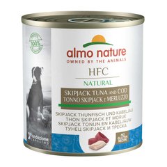 Almo Nature (Альмо Натюр) HFC Natural Adult Dog Skipjack Tuna&Cod - Консервированный корм с полосатым тунцом и треской для взрослых собак (кусочки в соусе) 280 г
