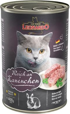 Leonardo (Леонардо) Reich an Rabbit - Консервированный корм с кроликом для кошек 400 г