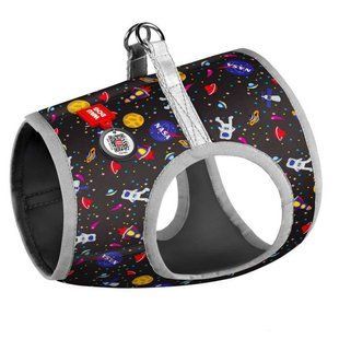 Collar (Коллар) WAUDOG Clothes - М'яка шлея для собак з малюнком "NASA" та QR паспортом 24-27/18-20 см