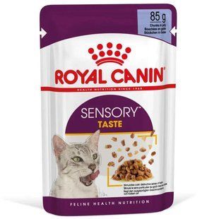Royal Canin (Роял Канін) Sensory Taste in Jelly &ndash; Вологий корм з м'ясом для дорослих котів, що стимулює смакові рецептори (шматочки в желе) 85 г