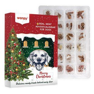 Wanpy (Ванпи) advent calendar for dogs - лакомство адвент календарь для собак наборов для собак, 100 г, 6 видов