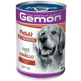 Gemon (Джемон) Dog Adult Pate with Lamb - Влажный корм с ягненком для взрослых собак всех пород (паштет) 400 г