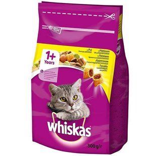 Whiskas (Вискас) - Сухой корм с курицей для кошек, 300 г