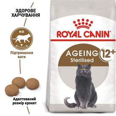 Royal Canin (Роял Канин) Sterilised 12+ - Сухой корм с птицей для стерилизованных котов и кошек старше 12 лет 2 кг