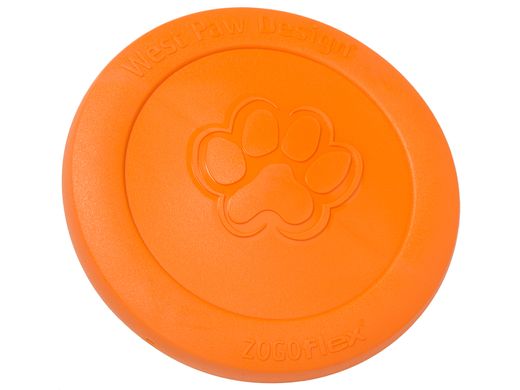West Paw (Вест Пау) Zisc Flying Disc - Игрушка фрисби для собак 17 см Оранжевый