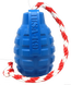SodaPup (Сода Пап) USA-K9 Grenade Reward Toy – Жевательная игрушка-диспенсер для лакомств Граната с канатом из суперпрочного материала для собак M Красный