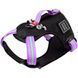 Collar (Коллар) WAUDOG Nylon - Шлея для собак безпасная с QR паспортом, металлическая пряжка-фастекс, фиолетовая, размер L