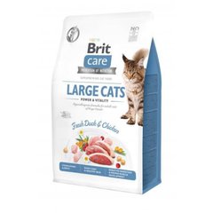 Brit Care (Бріт Кеа) Grain-Free Large cats - Сухий беззерновий корм з куркою і качкою для дорослих котів великих порід 400 г