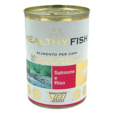 Healthy (Хэлси) Fish - Консервированный корм с лососем и рисом для собак (паштет) 400 г