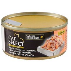 Cat Select (Кэт Селект) Tuna with Salmon – Влажный корм с тунцом и лососем для котов (филе кусочками) 70 г
