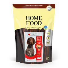 Беззерновой гипоаллергенный сухой корм HOME FOOD (Хоум фуд) для взрослых собак MEDIUM/MAXI - Мясо утки с нутом 1.6 кг