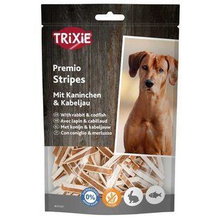 Trixie (Тріксі) Premio Fish Rabbit Stripes &ndash; Ласощі з кроликом і рибою для собак, 100 г