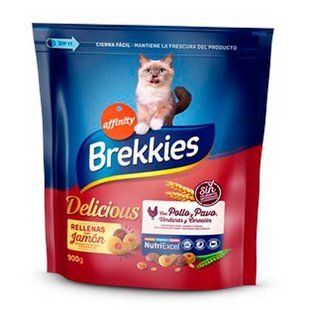 Brekkies (Брекис) Cat Delice Meat - Сухой корм с курицей для взрослых кошек, 900 г