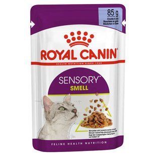 Royal Canin (Роял Канин) Sensory Smell in Jelly &ndash; Влажный корм с мясом и рыбой для взрослых кошек, стимулирующий обонятельные рецепторы (кусочки в желе) 85 г
