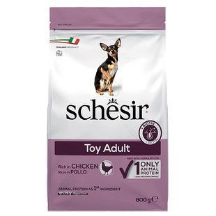 Schesir (Шезір) Dog Toy Adult - Сухий монопротеїновий корм з куркою для дорослих собак міні порід, 800 г