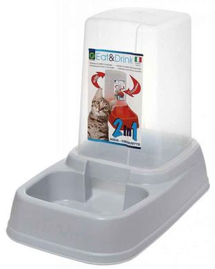 Georplast (Георпласт) Eat&Drink - Миска пластиковая с дозатором для корма или воды для собак и котов 700 мл Цвета в ассортименте
