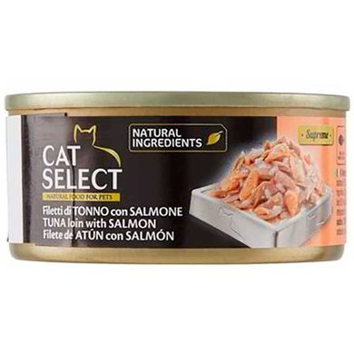 Cat Select (Кэт Селект) Tuna with Salmon – Влажный корм с тунцом и лососем для котов (филе кусочками) 70 г