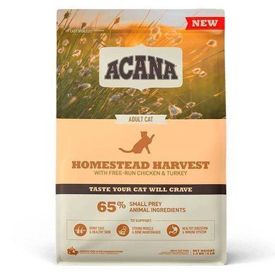Acana (Акана) Homestead Harvest &ndash; Сухой корм с курицей, индейкой и уткой для котов, 340 г