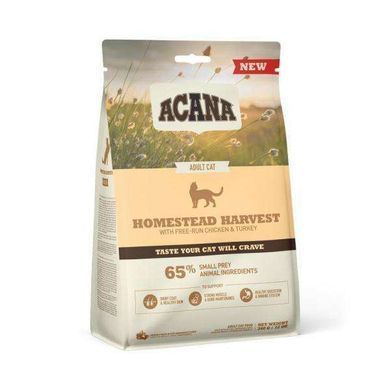 Acana (Акана) Homestead Harvest &ndash; Сухой корм с курицей, индейкой и уткой для котов, 340 г