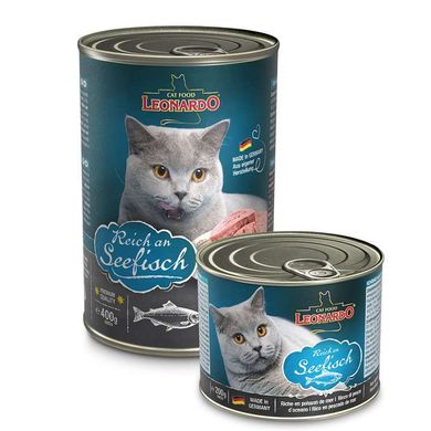 Leonardo (Леонардо) Reich an Fish - Консервированный корм с океанической рыбой для кошек 400 г