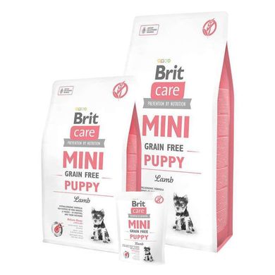 Brit Care (Брит Кеа) Mini Grain Free Puppy - Сухой беззерновой корм с ягнёном для щенков миниатюрных пород 400 г