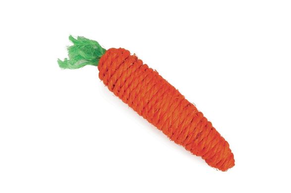 Игрушка для мелких животных в виде моркови из сизаля