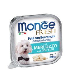 Monge (Монж) DOG FRESH - Нежный паштет с треской для собак 100 г