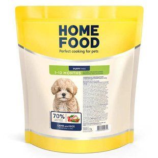 Home Food (Хоум Фуд) for Puppies Mini - Сухой корм с ягнятиной и рисом для щенков малых пород, 300 г