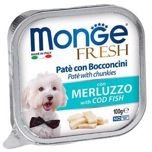 Monge (Монж) DOG FRESH - Ніжний паштет з тріскою для собак 100 г