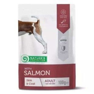 Nature's Protection (Нейчерз Протекшн) With Salmon Skin & Coat Care - Консервований корм з лососем для здорової шкіри та шерсті у дорослих собак, 100 г