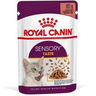 Royal Canin (Роял Канин) Sensory Taste in Gravy &ndash; Влажный корм с мясом для взрослых кошек, стимулирующий вкусовые рецепторы (кусочки в соусе) 85 г