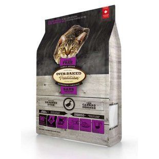 Oven-Baked (Овен-Бэкет) Tradition Grain-Free Duck Formula - Беззерновой сухой корм со свежим мясом утки для кошек разных пород на всех этапах жизни, 1,13 кг