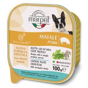 Marpet (Марпет) AequilibriaVET All Breeds Pork - Консервований корм зі свининою для дорослих собак різних порід (мус), 100 г