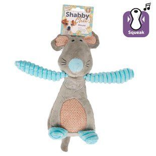 Flamingo (Фламінго) Shabby Chic Mouse - м`яка іграшка миша з пищалкою для собак 25 см