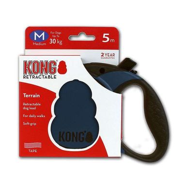 KONG (Конг) Terrain M - Рулетка для середніх порід собак M Чорний