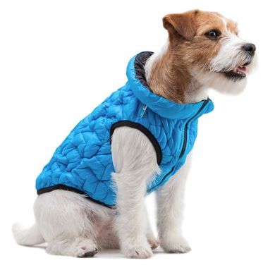 WAUDOG (Ваудог) AiryVest UNI - Двусторонняя эластичная курточка для собак (голубая/черная) XS28 (25-28 см)