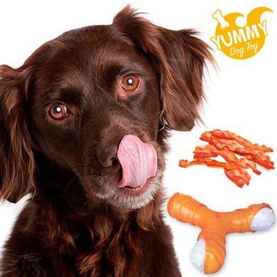 M-Pets (М-Петс) Yummy Toy With Bacon Flavor Propeller &ndash; Жувальна іграшка Пропелер з ароматом бекону для собак, 13,4x12,2x3,6 см