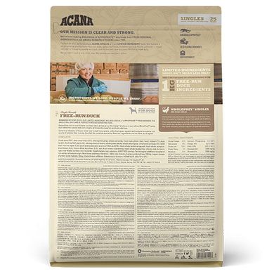 Acana (Акана) Free-Run Duck - Сухий корм з качкою для собак всіх порід на всіх стадіях життя з чутливим травленням 340 г