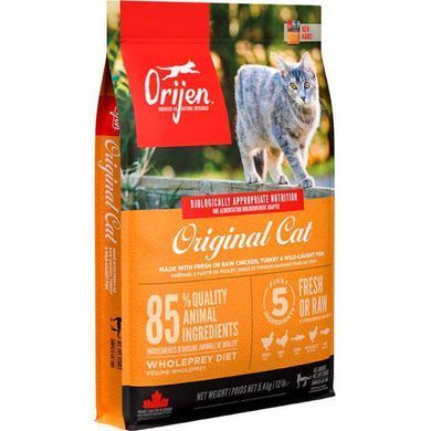 Orijen (Ориджен) Original Cat (Cat&Kitten) &ndash; Сухой корм с мясом птицы и рыбы для котят и кошек, 340 г