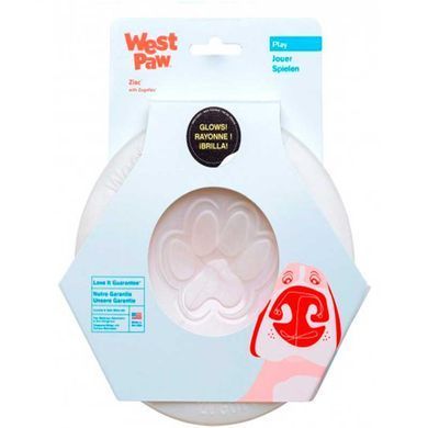 West Paw (Вест Пау) Zisc Flying Disc - Игрушка фрисби для собак, Голубой, 17 см
