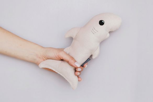 HARLEY & CHO (Харлі енд Чо) Акула-каракула іграшка для собак і котів S Сірий