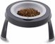 Dexas (Дексас) Single Elevated Feeder - Одинарная миска на складной подставке для собак и кошек 360 мл Светло-серый