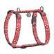 Collar (Коллар) WAUDOG Nylon - Анатомічна H-подібна шлея для собак з малюнком "Етно червоний" і QR паспортом M/40-70х50-80 см