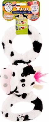 Jolly Pets (Джоллі Петс) TUG-A-MAL Cow Dog Toy - Іграшка-пискавка Корівка для перетягування, 11х30х10 см