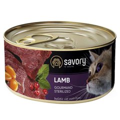 Savory (Сейворі) Cat Gourmand Sterilized Lamb - Вологий корм c ягням для стерилізованих котів всіх порід 100 г