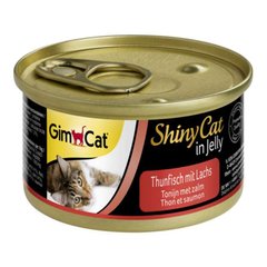 GimСаt (ДжимКэт) ShinyCat - Консервированный корм с тунцом и лососем для котов 70 г