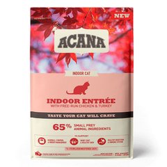 Acana (Акана) Indoor Entree – Сухой корм с курицей, кроликом и селёдкой для котов 340 г