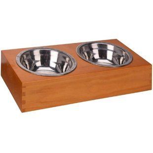 Koopman (Купмен) Dogs Collection Bowls - Миски из нержавеющей стали на подставке для собак 2х300 мл