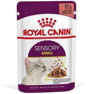 Royal Canin (Роял Канин) Sensory Smell in Gravy &ndash; Влажный корм с мясом и рыбой для взрослых кошек, стимулирующий обонятельные рецепторы (кусочки в соусе) 85 г